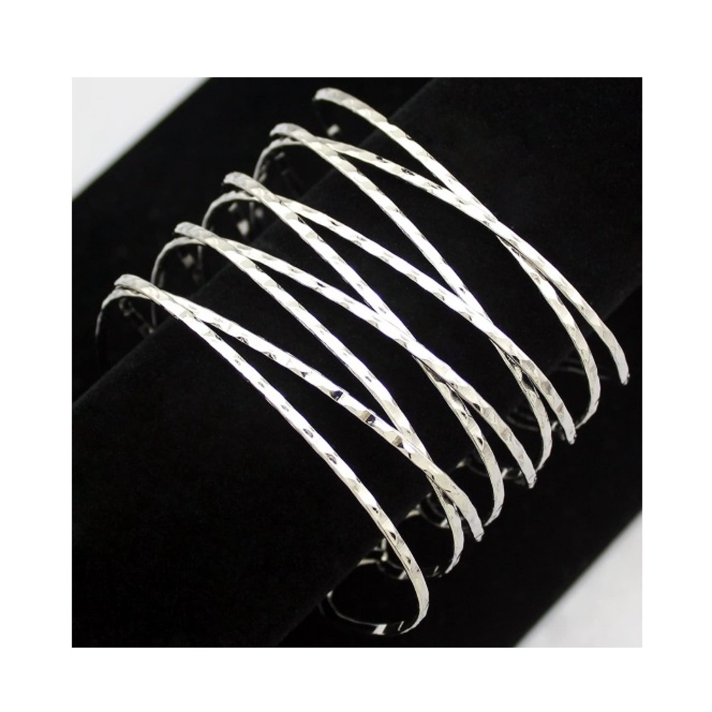SILVER UPPER OPEN CUFF ARMLET/ARM BAND WRAP
